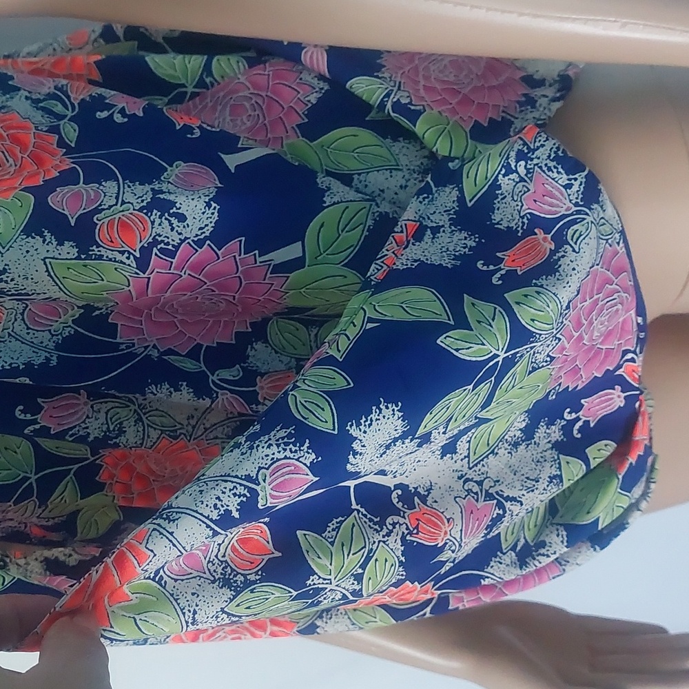 Gracie women's Floral Halter Top in Pink and Orange size M - Picture 5 of 9